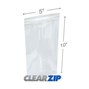 International CZ20510 Clearzip Lock Top Bags  5 X 10 2 Mil