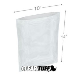 International PB11014 Flat Poly Bags  10 X 14 1.25 Mil