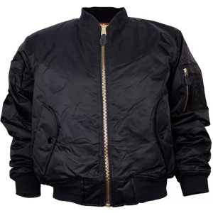 Fox 60-11BL BLACK M Ma-1 Flight Jacket - Black - Medium