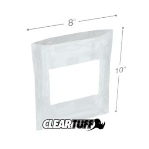 International PBW40810 White Block 8 X 10 4 Mil Flat Poly Bags