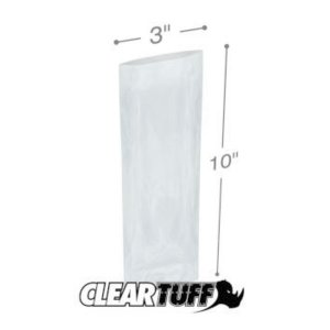 International PBM0310 Flat Poly Bags  3 X 10 1.5 Mil