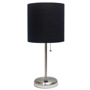 All LT2044-BLK Limelights Stick Lamp With Usb Charging Port And Fabric