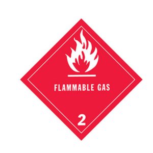 International HML404 D.o.t. Flammable Gas Label For Hazardous Material