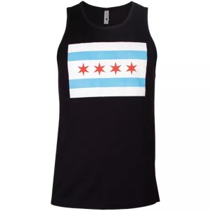 Fox 64-702 L Mens Tank Top Black - Chicago Flag Large