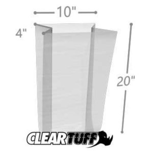 International GB0100420 Gusseted Poly Bags  10 X 4 X 20 1 Mil