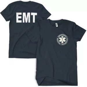 Fox 64-621 S Emt T-shirt Navy 2-sided White Imprint - Small