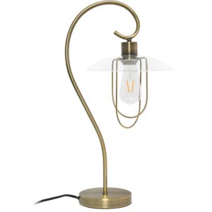 All LHT-4000-AB Lalia Home Modern Metal Scroll Table Lamp, Antique Bra