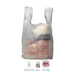 International MB-T-22TK-H Thank You Shopping Bags 0.65 Mil  11.5 X 6.5