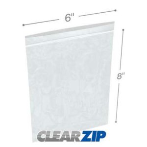 International CZPP20608 High Clarity Zipper Locking Polypropylene Bags