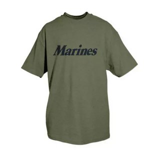 Fox 64-561 XXL Marines Olive Drab T Shirt- 2xl