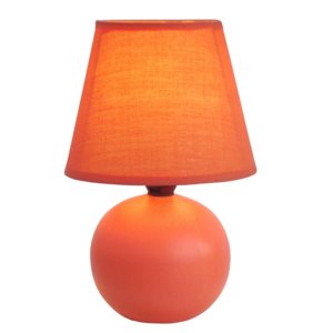 All LT2008-ORG Simple Designs  Mini Ceramic Globe Table Lamp