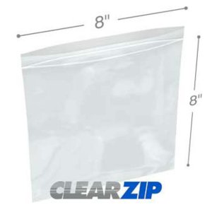 International CZ20808 Clearzip Lock Top Bags  8 X 8 2 Mil