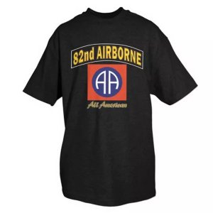 Fox 63-972 L 82nd Airborne T-shirt- Black Large