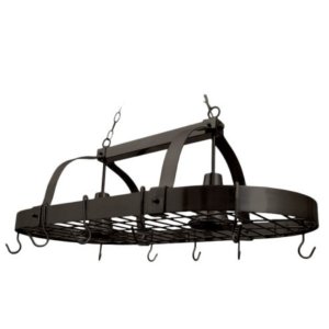 All PR1000-ORB Elegant Designs 2 Light Kitchen Pot Rack With Downlight