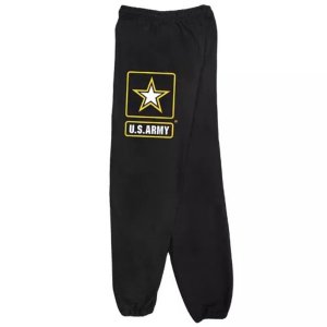 Fox 64-757 L Army Star Mens Sweatpant Black - Large