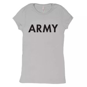 Fox 64-0915 XXL Women's Cotton Tee - Army - Grey 2xl