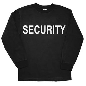 Fox 64-649 XXL Security Long Sleeve T-shirt Black 2xl