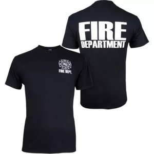 Fox 64-615 M Fire Department Logo T-shirt Black - Medium