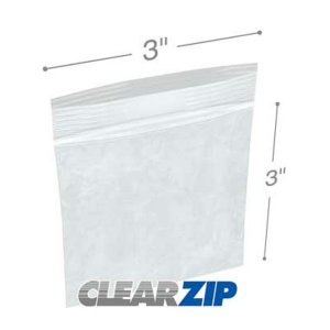 International CZPP20303 Clarity Polypropylene Zipper Locking Bags  3 X