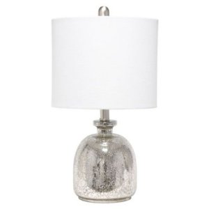 All LHT-5014-MR Lalia Home Mercury Hammered Glass Jar Table Lamp With 