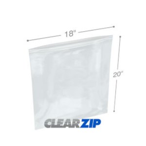 International CZ21820 Clearzip Lock Top Bags  18 X 20 2 Mil