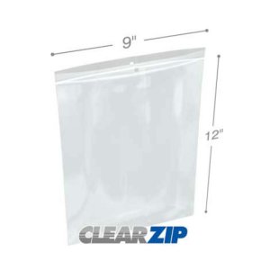 International CZH20912 Clearzip Lock Top Hang Hole Bags  9 X 12 2 Mil