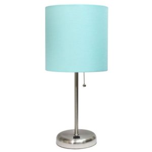 All LT2044-AQU Limelights Stick Lamp With Usb Charging Port And Fabric