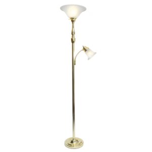 All LF2003-GLD Elegant Designs 2 Light Mother Daughter Floor Lamp With