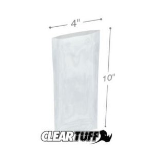 International PB10410 Flat Poly Bags  4 X 10 1.25 Mil