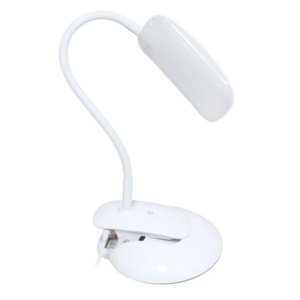 All LD2021-WHT Simple Designs Flexi Led Rounded Clip Light, White