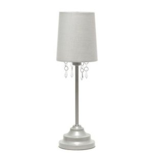 All LT3018-GRY Simple Designs 		Table Lamp With Fabric Shade And Hangi