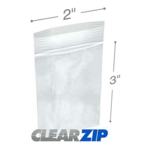 International CZ40203 Clearzip Lock Top Bags  2 X 3 4 Mil