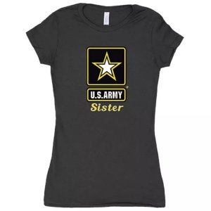 Fox 64-0917 XL Women's Cotton Tee Army Star Sister - Black Xl