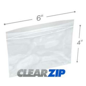 International CZ40604 Clearzip Lock Top Bags  6 X 4 4 Mil