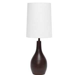 All LT3303-RBZ Simple Designs 1 Light Tear Drop Table Lamp, Restoratio