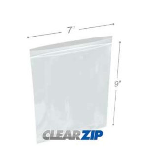 International CZPP20709 High Clarity Zipper Locking Polypropylene Bags