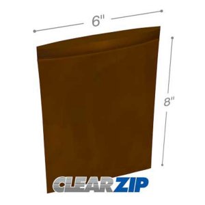 International CZA30608 Amberclearzip Lock Top Zip Bags  3 Mil 6 X 8