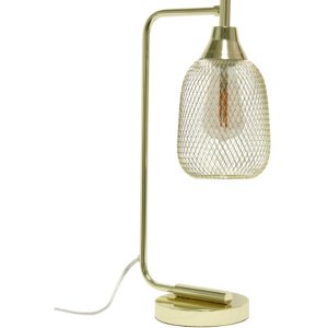 All LHD-2000-GL Lalia Home Industrial Mesh Desk Lamp, Gold