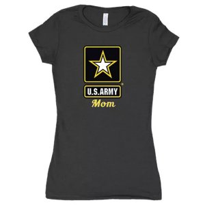 Fox 64-0919 L Women's Cotton Tee Army Star Mom - Black Large