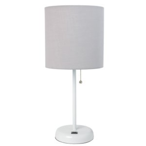 All LT2044-GOW Limelights White Stick Lamp With Usb Charging Port And 