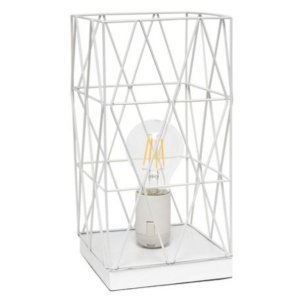 All LT1074-BLK Simple Designs Black Wired Mesh Uplight Table Lamp