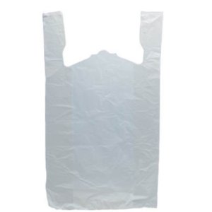 International MB-T-26HD White T-shirt Bags 0.65 Mil  15 X 7 X 26