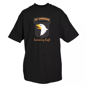 Fox 63-971 S 101st Airborne Tshirt- Black Small