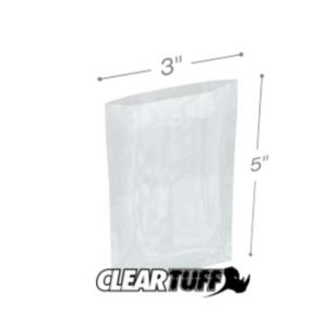 International PB40305 Flat Poly Bags  3 X 5 4 Mil