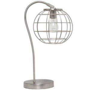 All LHT-5061-BN Lalia Home Arched Metal Cage Table Lamp, Brushed Nicke