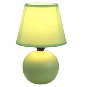 All LT2008-GRN Simple Designs  Mini Ceramic Globe Table Lamp