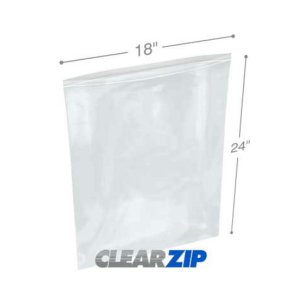 International CZ21824 Clearzip Lock Top Bags  18 X 24 2 Mil