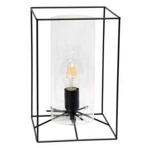 All LHT-5060-CL Lalia Home Black Framed Table Lamp With Clear Cylinder