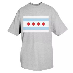 Fox 63-852 M Chicago Flag T-shirt Grey - Medium