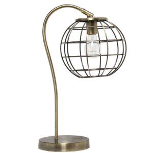 All LHT-5061-AB Lalia Home Arched Metal Cage Table Lamp, Antique Brass